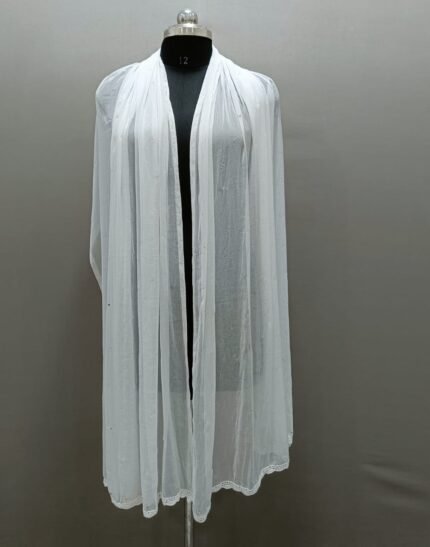 chiffon dupatta with mukaish work