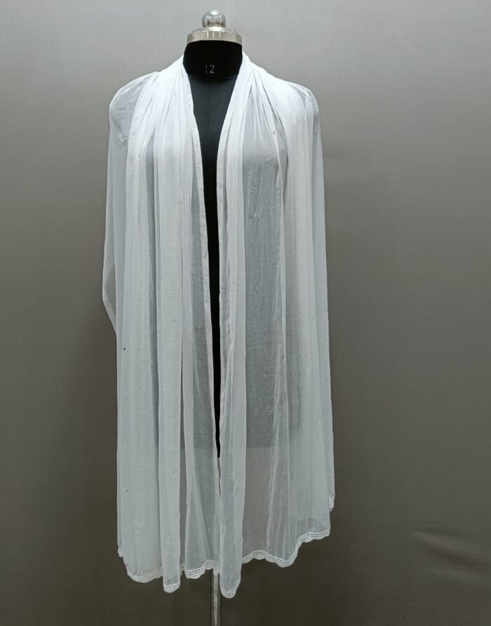 chiffon dupatta with mukaish work