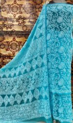 Chiffon georgette saree with beautiful motifs in new shades