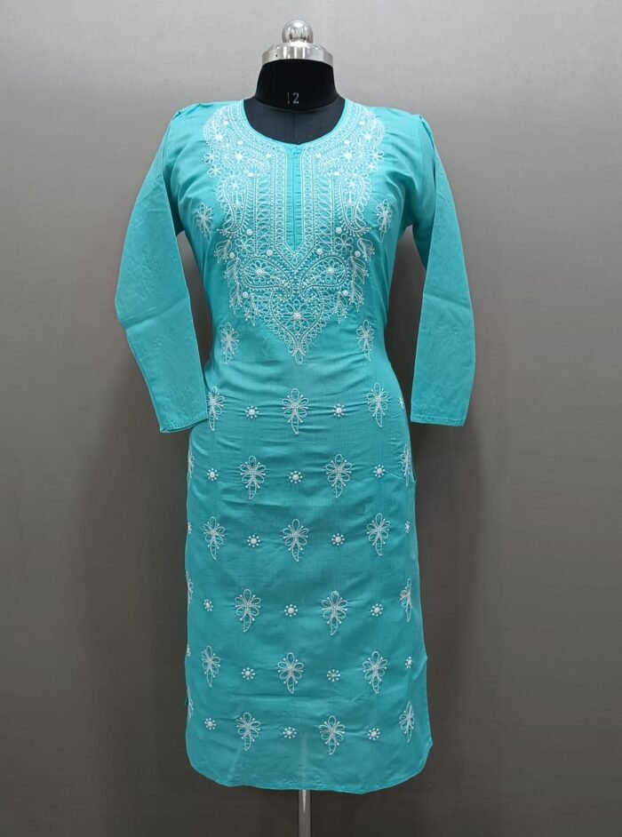 Chikankari Cotton Kurti