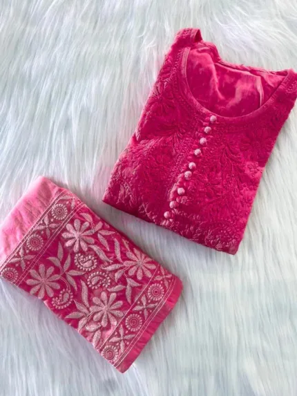 Chikankari dobby set