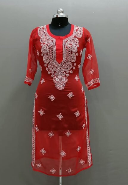 Chikankari Georgette Kurti