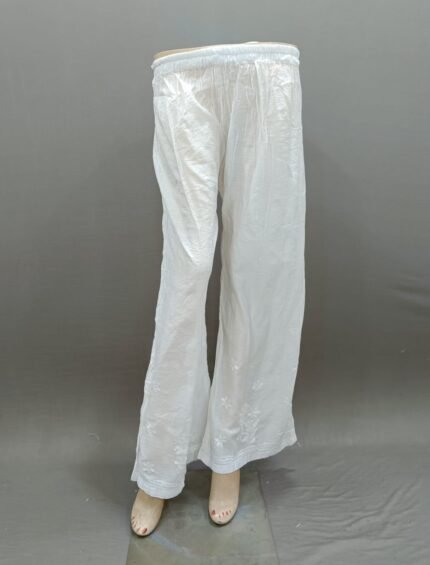 Chikankari Hand Work Chanderi Palazzo