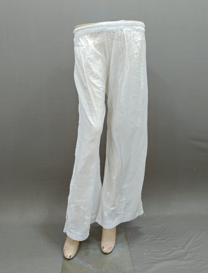 Chikankari Hand Work Chanderi Palazzo