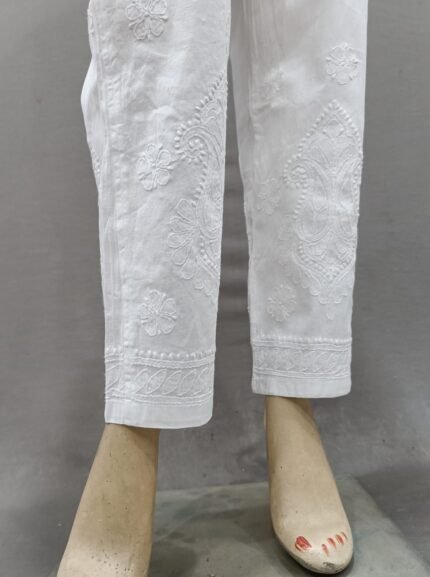 Chikankari Hand Work Cotton Stretchable Pant