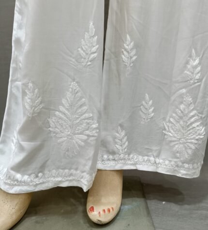 Chikankari Hand Work Muslin Palazzo