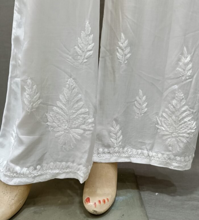 Chikankari Hand Work Muslin Palazzo