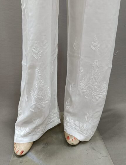 Chikankari Hand work Reyon Palazzo