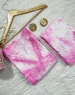 Chikankari Hand Work Tie and Dye Pink Kurta Set
