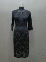 Chikankari Viscous Fabric Kurti With Mukaish Work