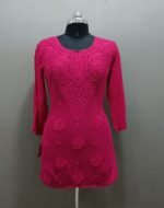 Chikankari Viscous Short kurti